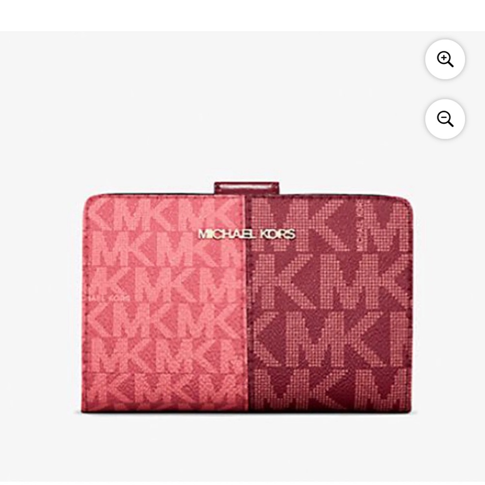Michael Kors Two-Tone Pink and Burgundy Wallet